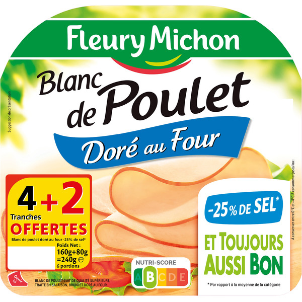 Blanc de poulet doré au four