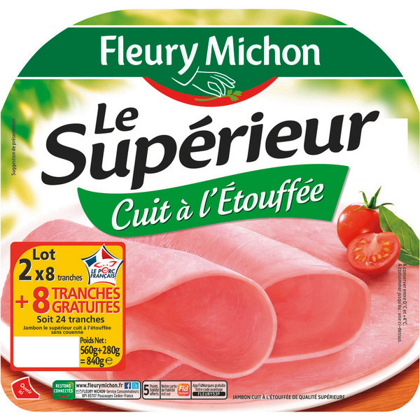 Jambon Le Supérieur Cuit à l'étouffée