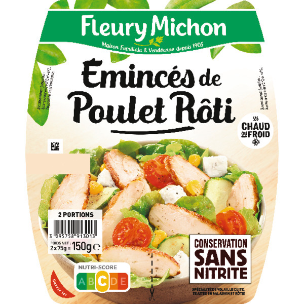  Émincés De Poulet Rôti Fleury Michon code EAN 3095758913013 