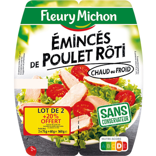 ÉMINCÉS DE POULET RÔTI FLEURY MICHON