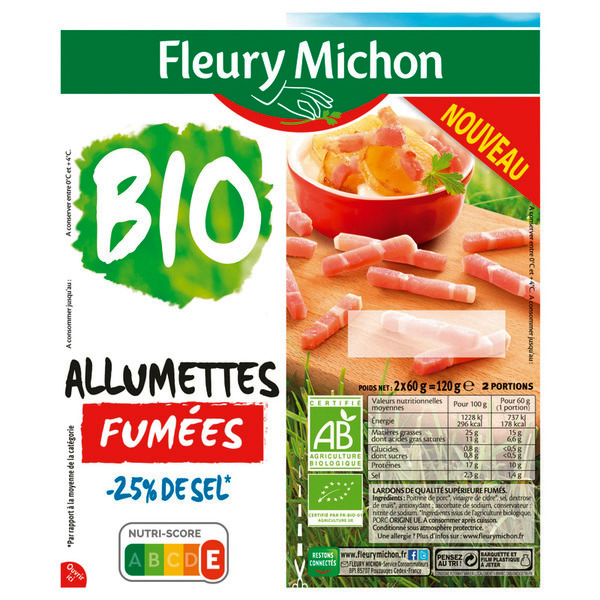 Allumettes fumées Bio -25% de sel 