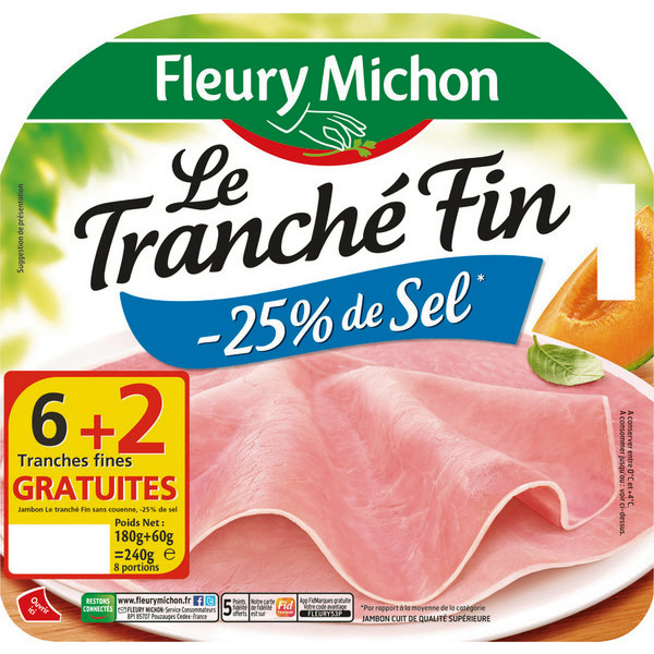 Jambon Le Tranché Fin -25% de sel