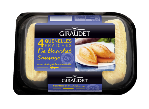 4 QUENELLES FRAÎCHES  DE BROCHET SAUVAGE
