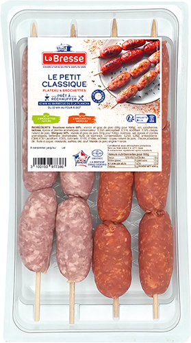 LA BRESSE PLATEAU DE BROCHETTES DE MINI SAUCISSES code EAN 3100150977386 