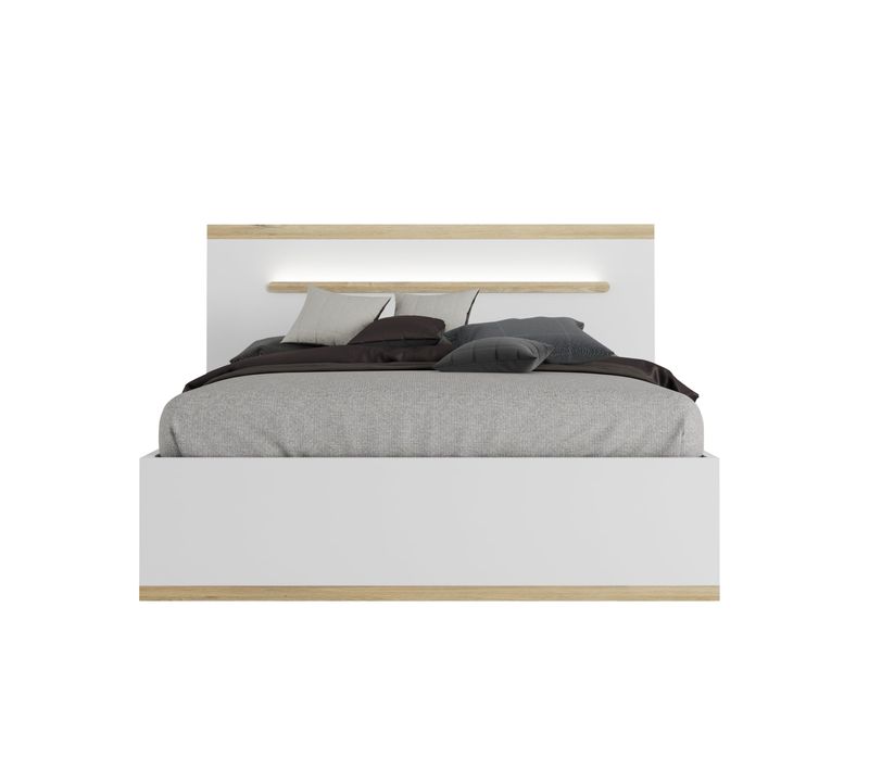  Lit 140x190 cm MIA LED blanc/chêne code EAN 3102000113890 