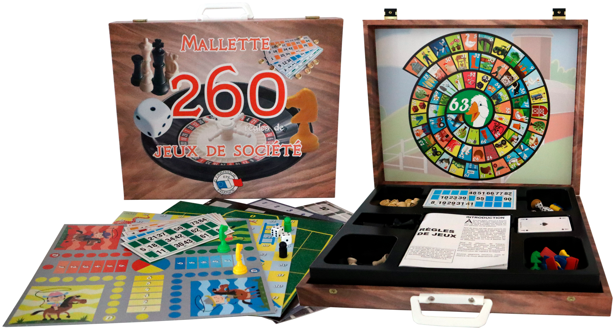 FERRIOT CRIC 1. MALLETTE 260 JEUX DE SOCIÉTÉ
2. MALLETTE MAGIE 300 TOURS code EAN 3102020015488 