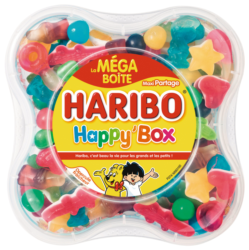 Haribo Happy Box Gelatine De Porc 3103220045244 Haribo MÉGA BOITE HAPPY BOX Haribo