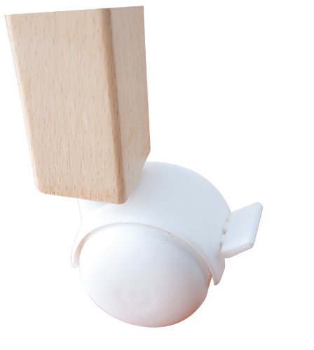 Sachet de 4 roulettes - blanc