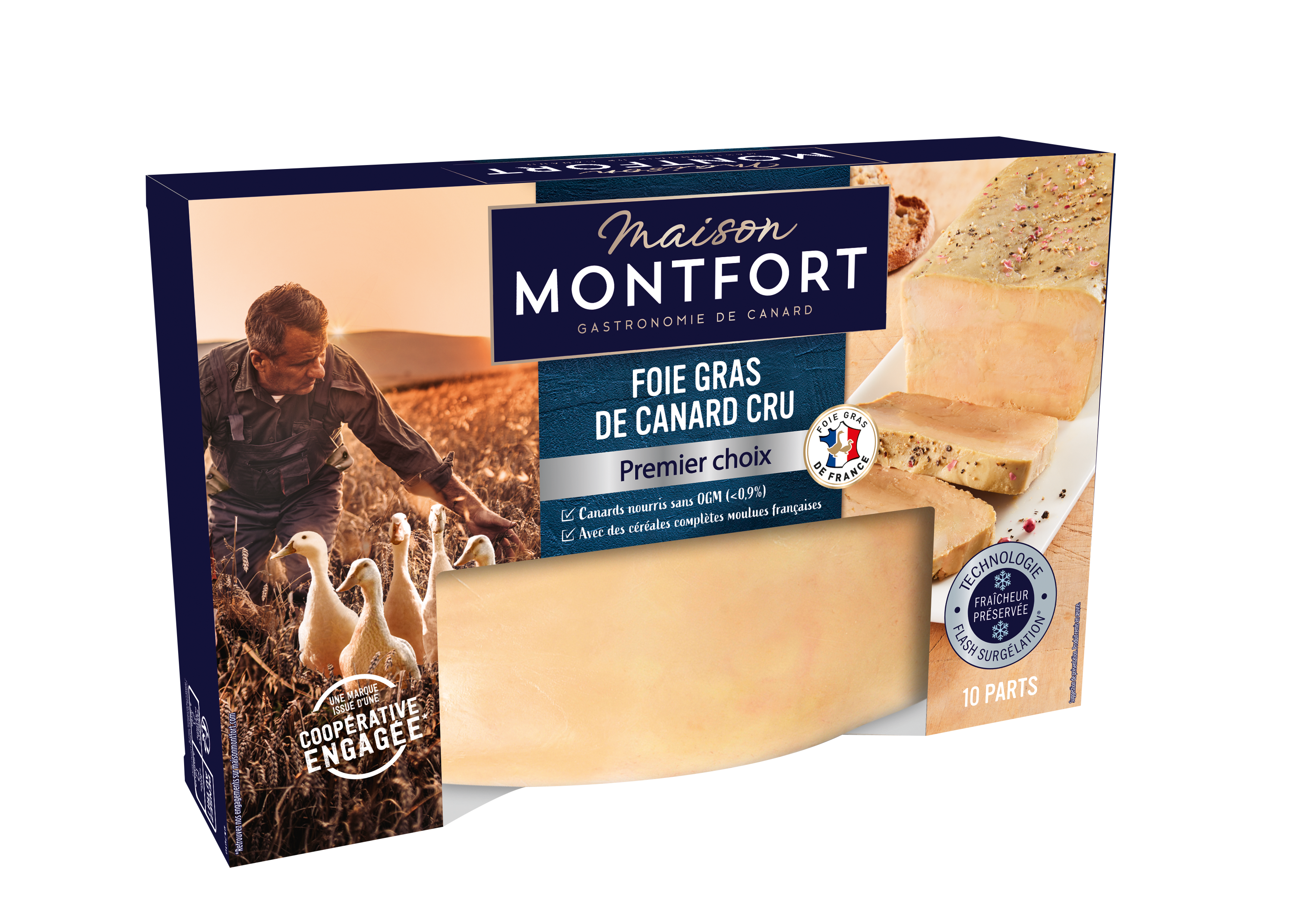 MAISON MONTFORT FOIE GRAS DE CANARD CRU SURGELÉ code EAN 3104544014336 