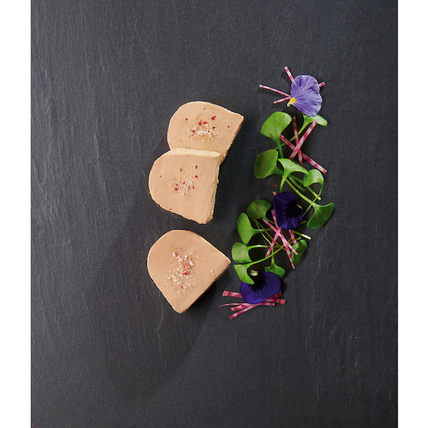 Bloc de foie gras de canard du sud-ouest avec 50% de morceaux Indication Géographique Protégée grande sélection MONTFORT 3104544070370 (3104544070370)