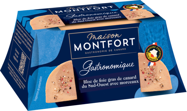  Bloc De Foie Gras De Canard Avec Morceaux Gastronomique Montfort code EAN 3104544072978 
