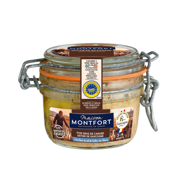  Foie Gras De Canard Entier De Gascogne À La Fleur De Sel Maison Monfort  code EAN 3104544077119 