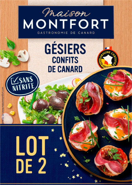 119540008 Lot De 2 Gésiers De Canard Confits Maison Montfort code EAN 3104544078000 