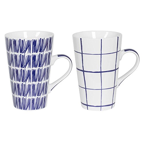 - coffret 2 mugs xl kashmir bleu assortis