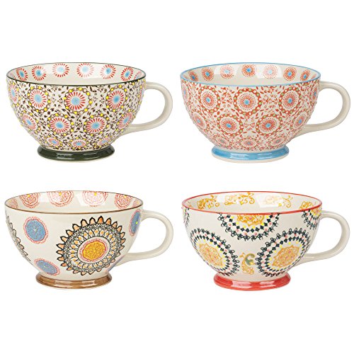 - coffret 4 dejeuners panama 12cm h 9cm