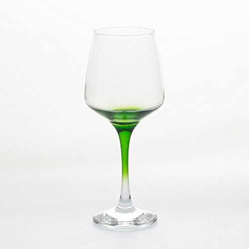 - verre a pied lal 29.5 cl vert (lot de 6)