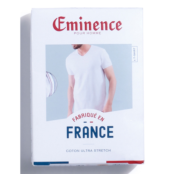 T-shirt col v manches courtes homme 