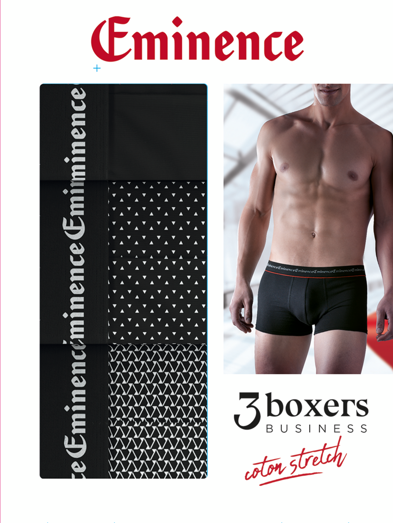 LOT DE 3 BOXERS HOMME