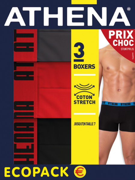 ATHENA Boxers homme "Basic color" code EAN 3106430591846 