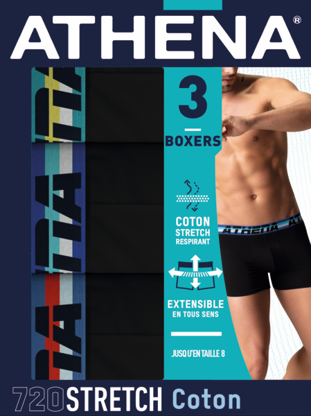 ATHENA BOXER HOMME 720 STRETCH
 code EAN 3106431041104 