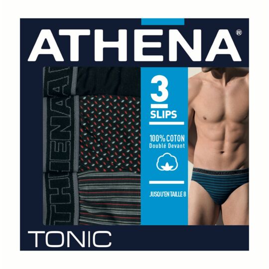  Slip homme bleu taille basse Tonic T4 ATHENA code EAN 3106439345648 
