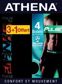 LOT DE 3 BOXERS + 1 OFFERT 