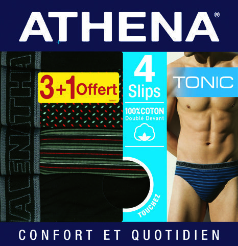 LOT DE 3 SLIPS + 1 OFFERT