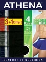 LOT DE 3 BOXERS + 1 OFFERT 