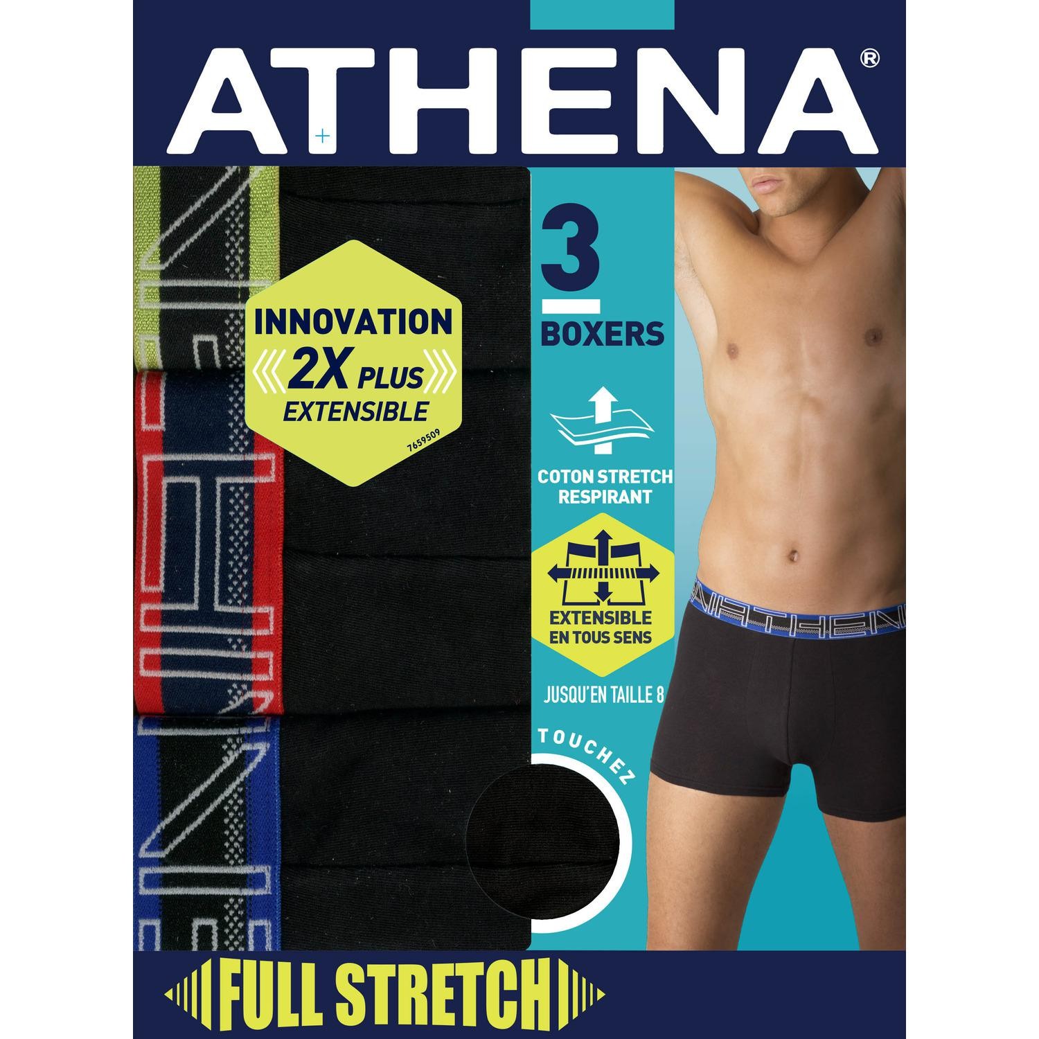 Boxer homme noir T2 ATHENA