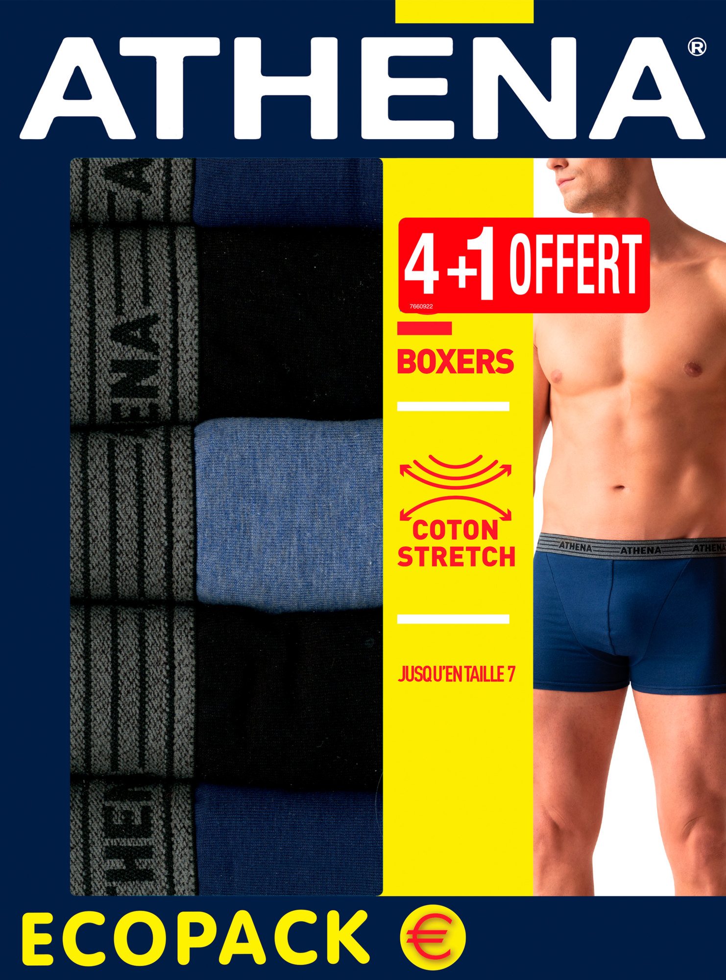 LOT DE 5 BOXERS HOMME