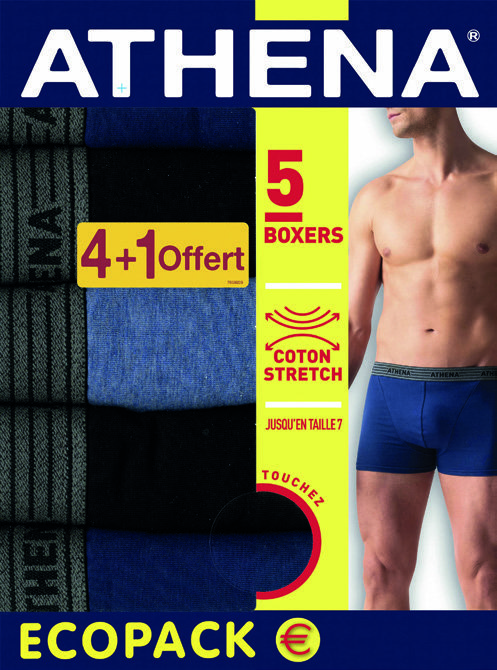 LOT DE 4 BOXERS + 1 OFFERT
