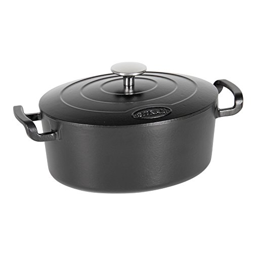 711091 cocotte ovale fonte noir 4 l