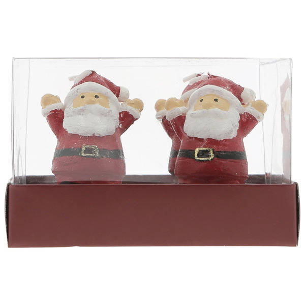 4 bougies fantaisie Père Noël