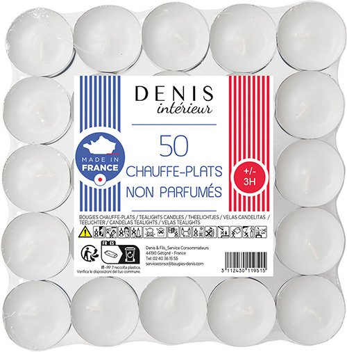 denis intérieur 50 BOUGIES CHAUFFE-PLATS code EAN 3112430119515 