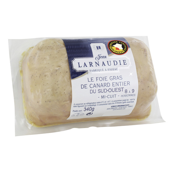 Foie gras de canard entier I.G.P du Sud-Ouest