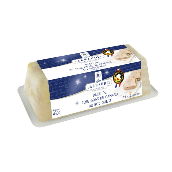 Bloc de foie gras de canard entier I.G.P du Sud...