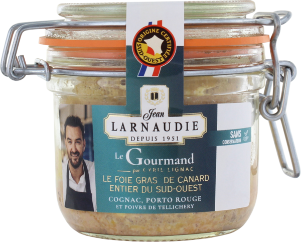 JEAN LARNAUDIE FOIE GRAS DE CANARD ENTIER IGP SUD-OUEST  LE GOURMAND-LIGNAC
 code EAN 3113010173071 
