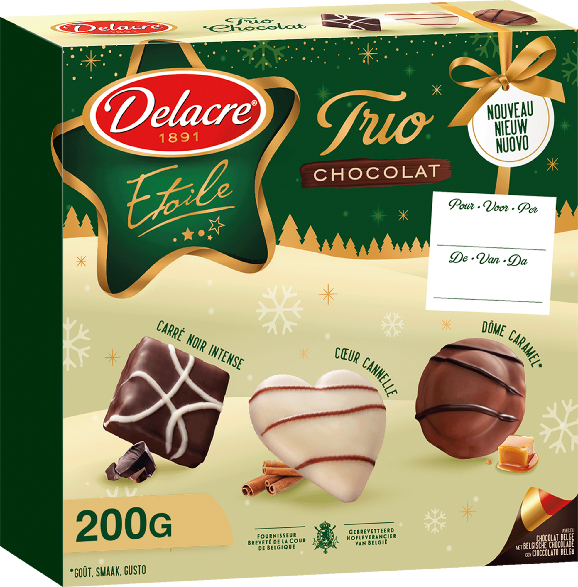 TRIO CHOCOLAT ÉTOILE 