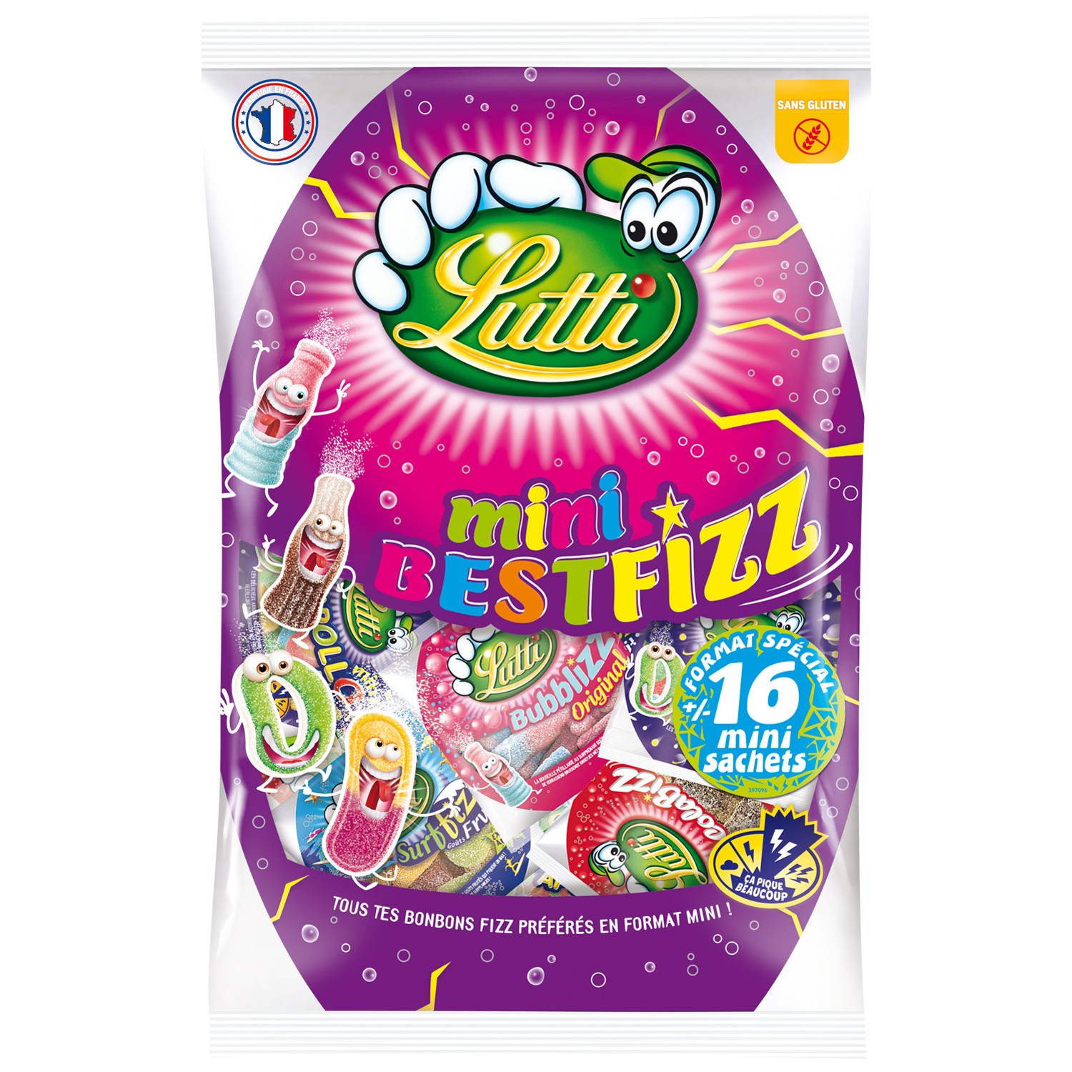 Bonbons mini bestfizz sans gluten LUTTI