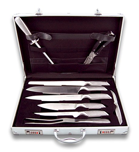 Le Couteau du Chef 448470 Mallette de 9 Pièces de Coutellerie Métal Anti Glisse Inox 43 x 30 x 8 cm 3118224484708 LE COUTEAU DU CHEF Le Couteau du Chef 448470 Mallette de 9 Pièces de Coutellerie Métal Anti Glisse Inox 43 x 30 x 8 cm 3118224484708 LE COUTEAU DU CHEF