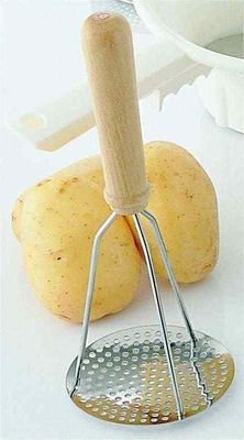 538220/650000 pilon en inox manche en bois 24,5 cm