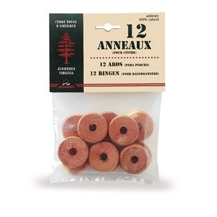 Ced17617-00 lot de 12 anneaux antimites cèdre r...