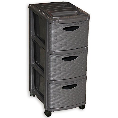 Pls6246-16 tour de rangement aspect rotin 3 tir...