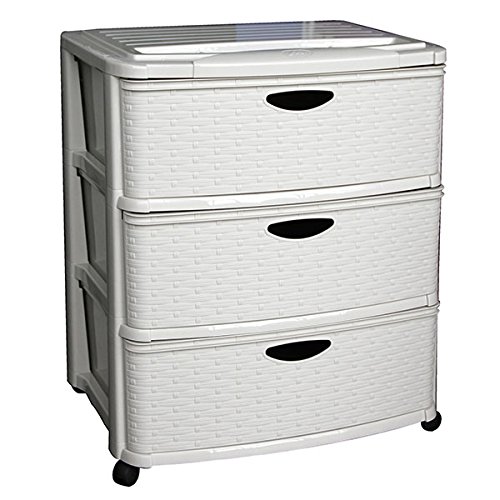 Pls6226-15 tour de rangement aspect rotin 3 tir...