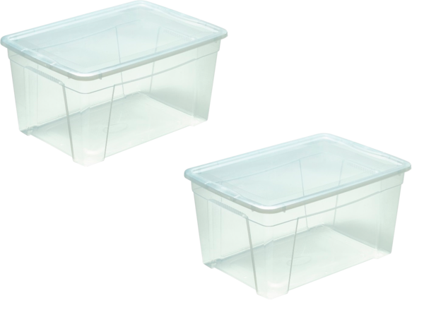  LOT DE 2 BACS DE RANGEMENT 43L  code EAN 3120095221443 