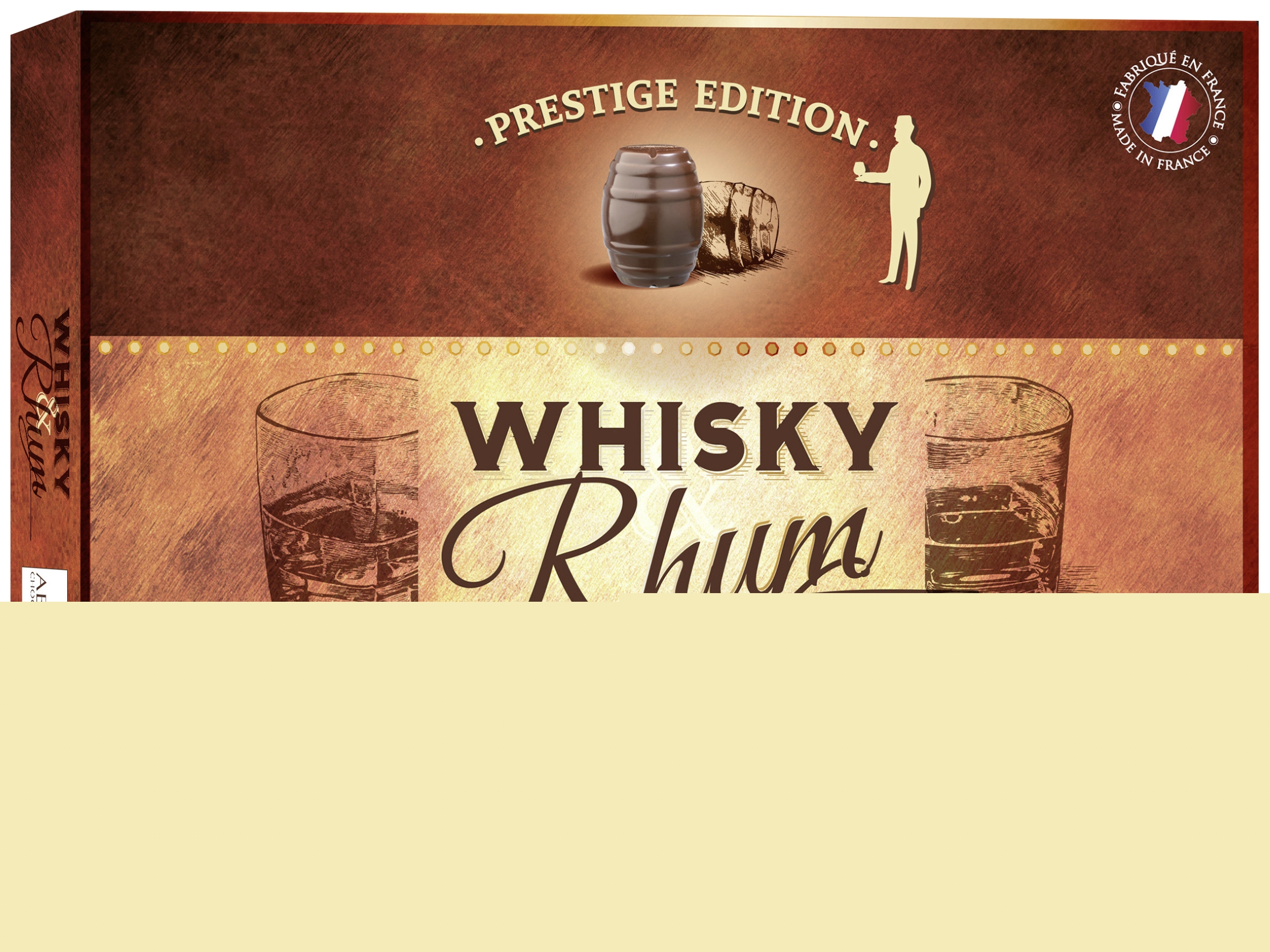 Abtey Boîte édition prestige chocolat noir fourré au rhum et whisky Abtey code EAN 3120470208717 