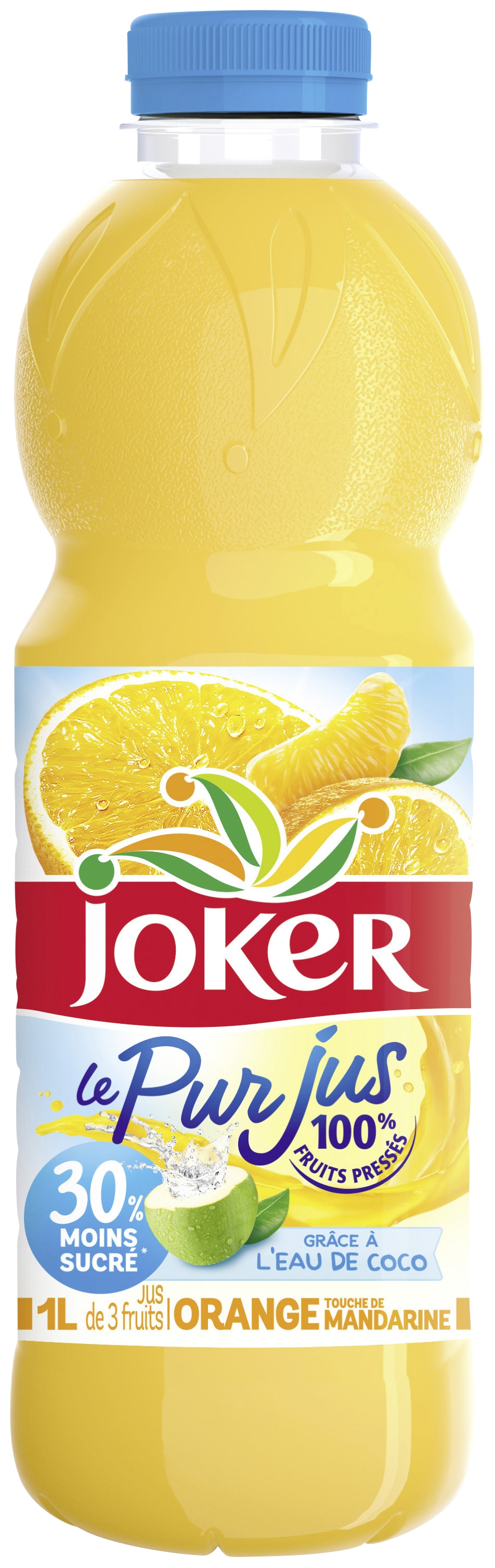 Pur jus d'orange 30% moins sucré touche de mand...