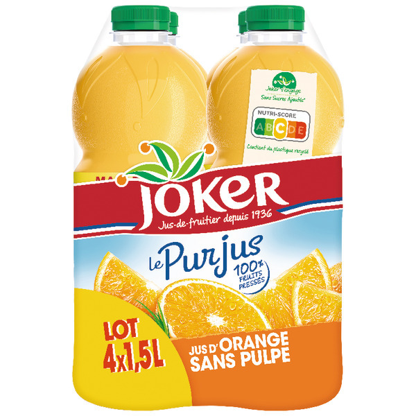  Joker Le Pur Jus Orange Sans Pulpe code EAN 3123349013931 