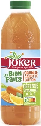  JUS LES BIENS FAITS DÉFENSE VITAMINÉE ORANGE CAROTTE CITRON "JOKER"  code EAN 3123349016079 