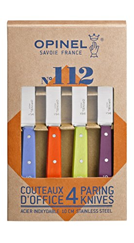 Opinel 1381 coffret de 4 couteaux d'office n°112 couleur acidulée code EAN 3123840013812 